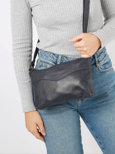 Sac Bandoulière Cow Cuir Basilic pepper Bleu cow BCOW68 vue secondaire 1