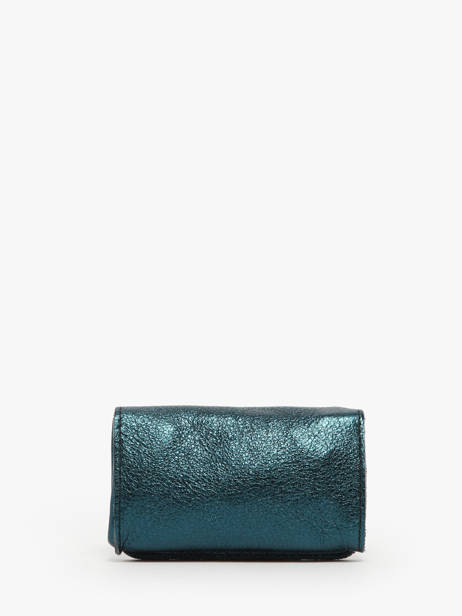 Porte-monnaie Etincelle Irisée Cuir Etrier Bleu etincelle irisee EETI650 vue secondaire 2