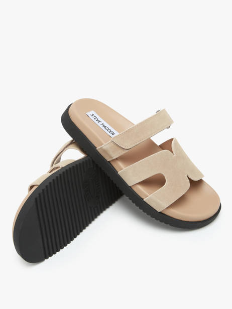 Slippers Missile In Leather Steve madden Beige accessoires 11003028 other view 1