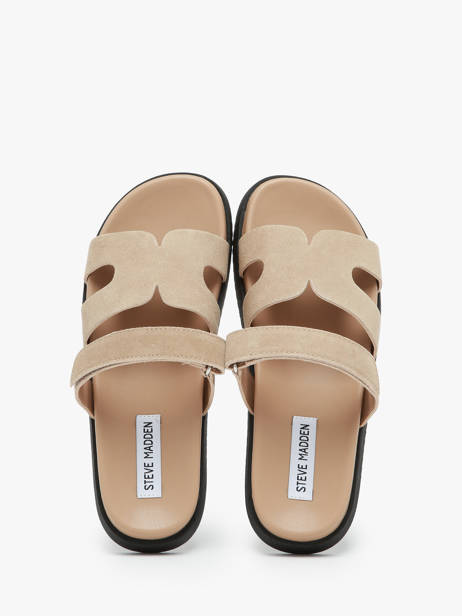 Slippers Missile In Leather Steve madden Beige accessoires 11003028 other view 2