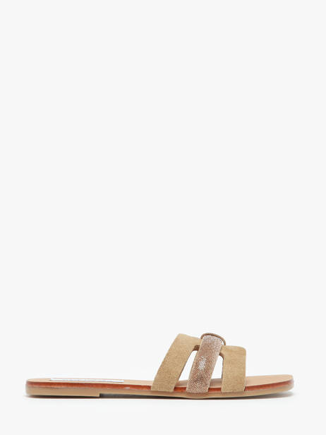 Slippers Edriah In Leather Steve madden Beige accessoires 11002559