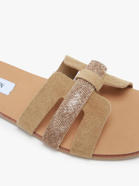 Slippers Edriah In Leather Steve madden Beige accessoires 11002559 other view 1