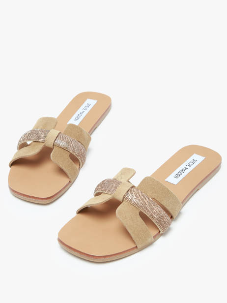 Slippers Edriah In Leather Steve madden Beige accessoires 11002559 other view 2
