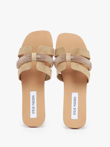 Slippers Edriah In Leather Steve madden Beige accessoires 11002559 other view 3