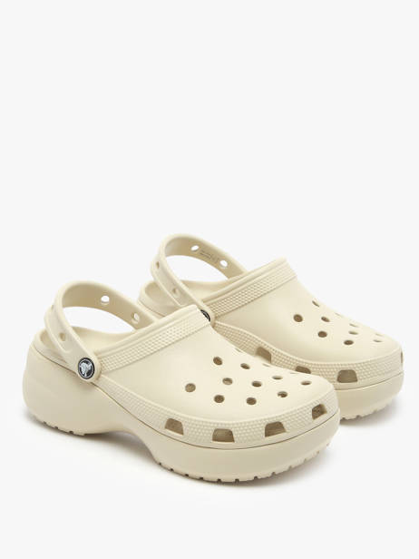 Mules Classic Platform Clog Crocs Beige accessoires 206750 vue secondaire 1