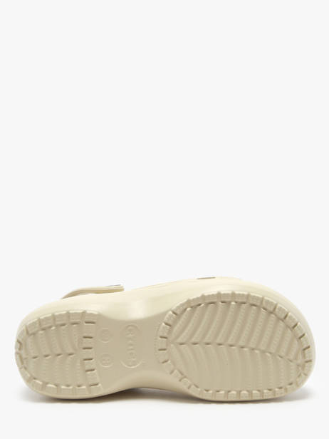 Mules Classic Platform Clog Crocs Beige accessoires 206750 vue secondaire 4