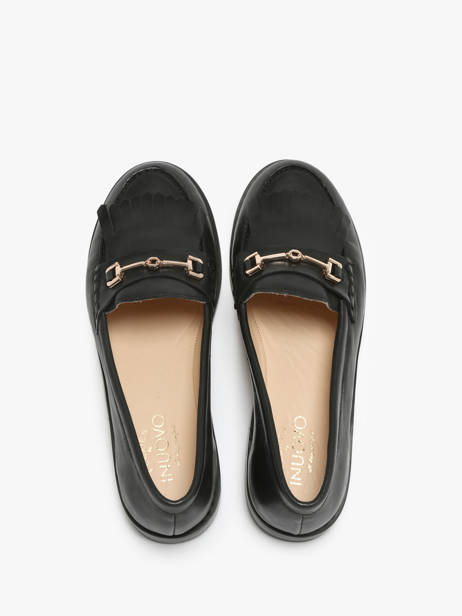 Moccasins In Leather Inuovo Black accessoires B01002 other view 3