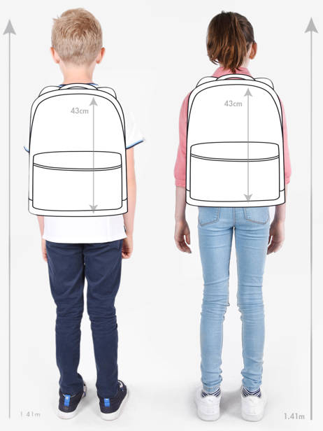 Sac à Dos Bobby 1 Compartiment Jeune premier Rouge daydream girls G vue secondaire 1