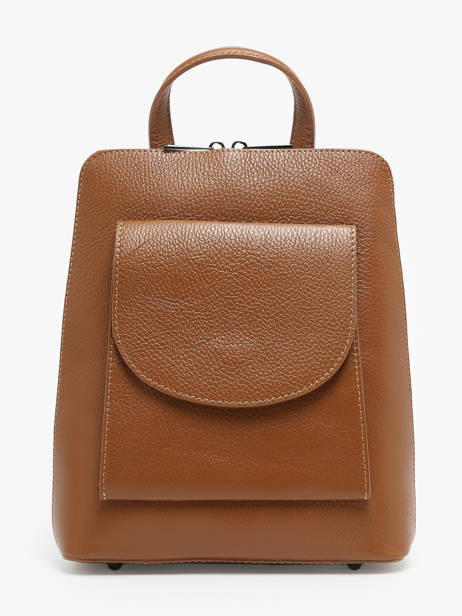 Sac à Dos Et épaule Cuir Milano Marron caviar CA240615