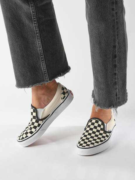 Sneakers Classic Slip-on Vans Blanc boy EYEBWW1 vue secondaire 1