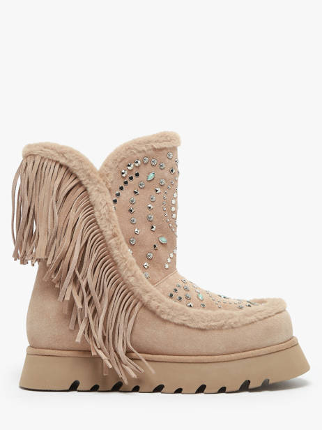 Boots Crosta En Cuir Alma en pena Beige women I241007