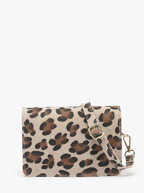 Sac Bandoulière Velvet Leopardo Cuir Milano Beige velvet leopardo VL24115 vue secondaire 4