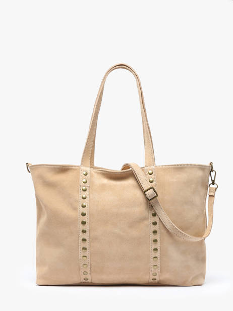Shoulder Bag Velvet Leather Milano Beige velvet VE24113 other view 4