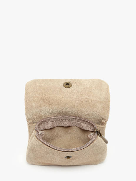 Porte-monnaie Velvet Cuir Milano Beige velvet VE23091 vue secondaire 1