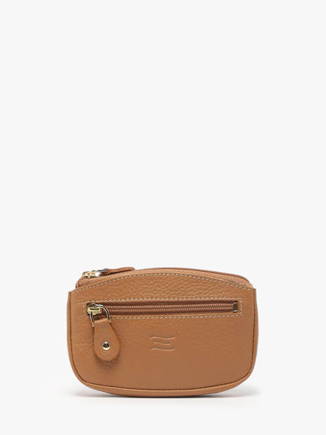 Porte-monnaie Caviar Cuir Crinkles Marron caviar 14036