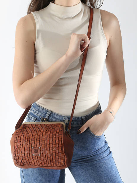 Sac Bandoulière Heritage Cuir Biba Marron heritage KA21 vue secondaire 1