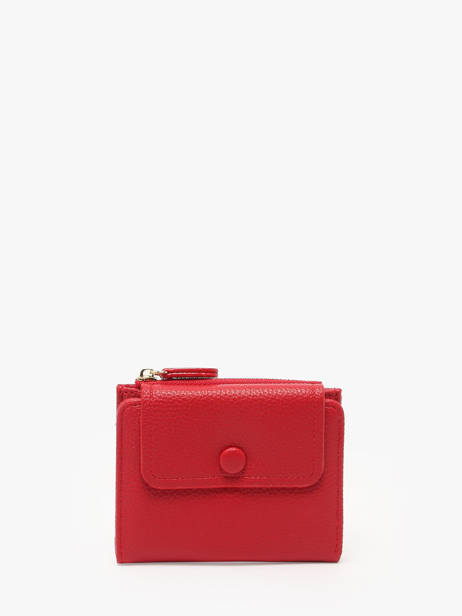Porte-monnaie Porte-cartes Miniprix Rouge grained 78COK865