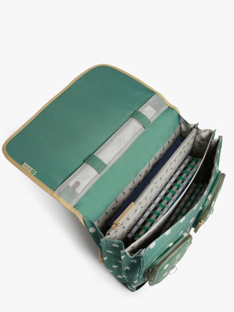 Cartable Enfant 3 Compartiments Cameleon Vert vintage fantasy CA41 vue secondaire 3