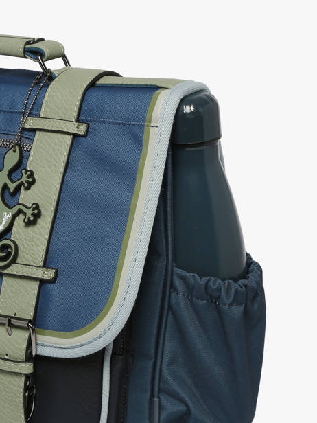 Satchel For Kids 2 Compartments Cameleon Blue vintage urban CA38 other view 5