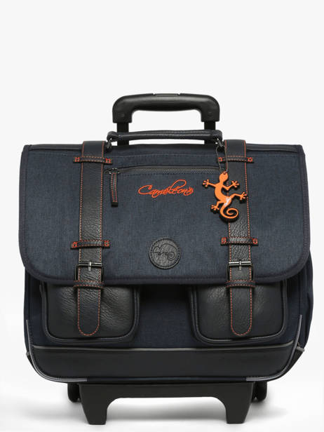 Cartable à Roulettes 3 Compartiments Cameleon Bleu vintage urban CR41