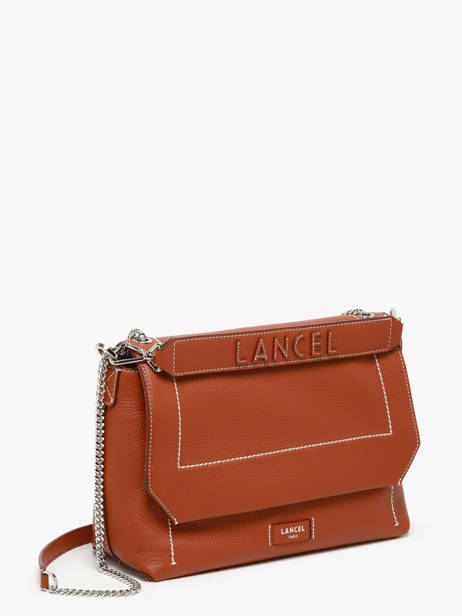 Large Leather Ninon Soft Shoulder Bag Lancel Brown ninon A13783 other view 3