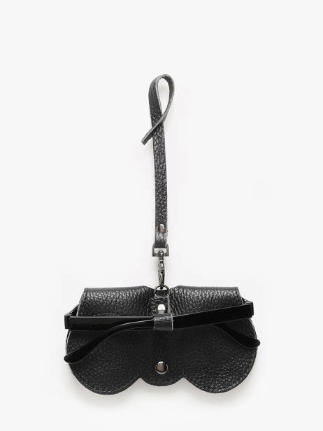 Étui Lunettes Caviar Cuir Milano Noir caviar CA25069 vue secondaire 3