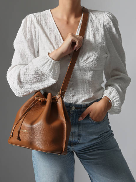 Sac Bandoulière Alba Double Cuir Lancaster Marron alba double 81 vue secondaire 1