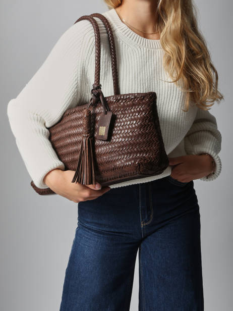 Sac Porté épaule Heritage Cuir Biba Marron heritage PER10L vue secondaire 1