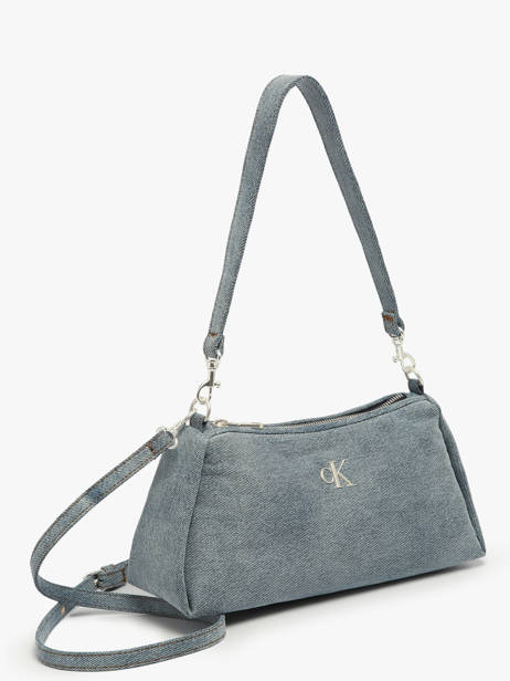 Sac Porté épaule Logo Denim Coton Calvin klein jeans Bleu logo denim 4F3222G vue secondaire 1