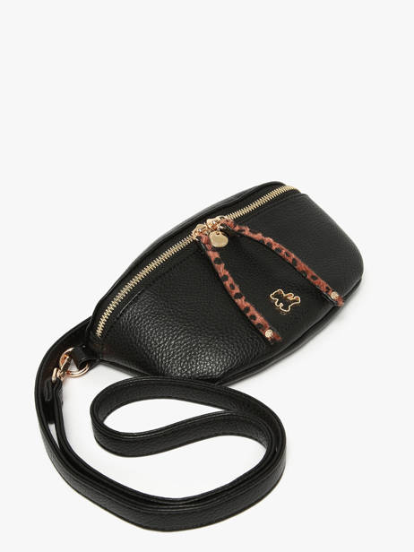 Sac Banane Lulu castagnette Noir zip ZINH vue secondaire 1