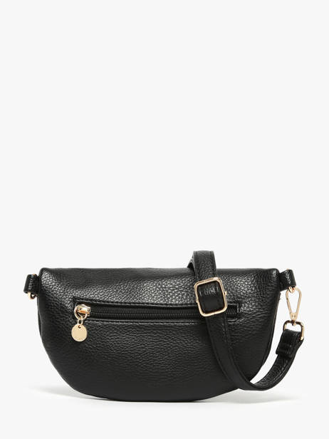 Sac Banane Lulu castagnette Noir zip ZINH vue secondaire 3