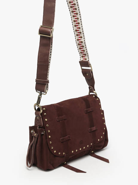 Sac Bandoulière Vintage Cuir Mila louise Violet vintage 3861VC vue secondaire 1