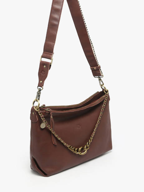 Sac Bandoulière Vintage Cuir Mila louise Violet vintage 3822C vue secondaire 1