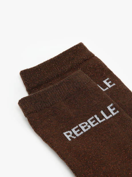 Women's Socks Têtue Long Glitter Pieces Brown girl 17162499 other view 1