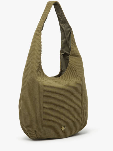 Sac Porté épaule Velours Polyester Le voyage en panier Vert velours AHP243 vue secondaire 2