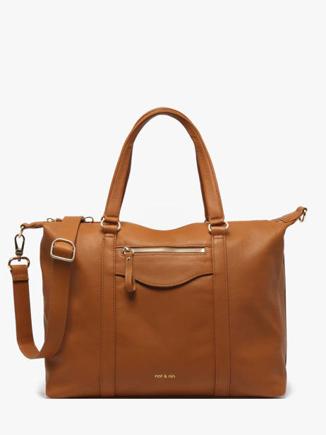 Sac Porté épaule Vintage Cuir Nat et nin Marron vintage THYLANE