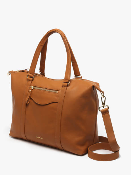 Sac Porté épaule Vintage Cuir Nat et nin Marron vintage THYLANE vue secondaire 2
