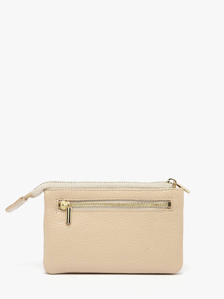 Porte-monnaie Caviar Cuir Crinkles Beige caviar 14538 vue secondaire 2