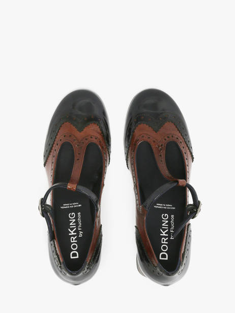 Chaussures Derbies à Talon Dacy En Cuir Dorking Multicolore women D9618 vue secondaire 3