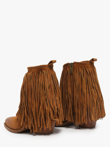 Santiago Boots In Leather Metisse Brown accessoires XD2125 other view 2