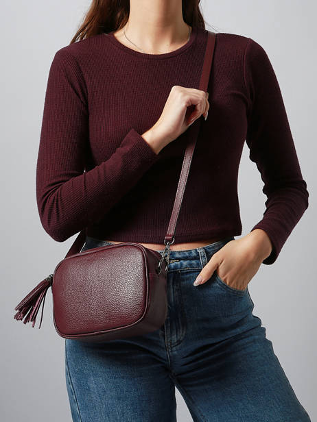 Sac Bandoulière Caviar Cuir Milano Rouge caviar CA2006N vue secondaire 1