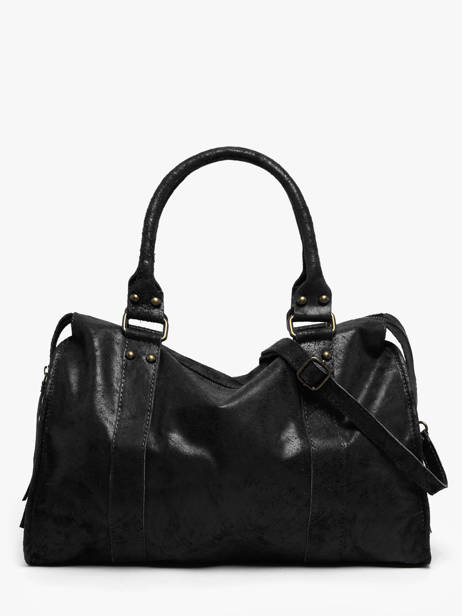 Sac Porté épaule A4 Spazzolato Cuir Milano Noir spazzolato SP24095 vue secondaire 4