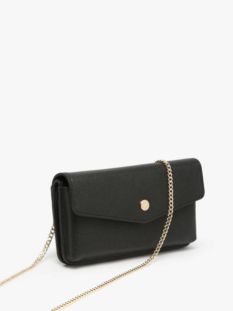 Sac Pochette Luna Cuir Avec Chaînette Amovible Hexagona Noir luna 688422 vue secondaire 2