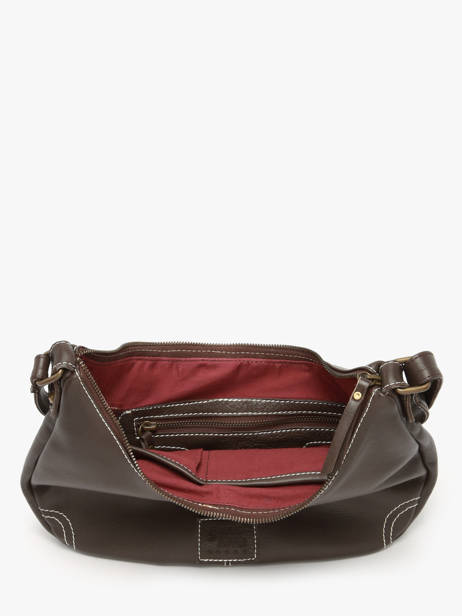 Sac Bandoulière Seam Cuir Basilic pepper Marron seam BSEA03 vue secondaire 3