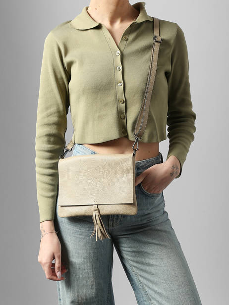 Sac Bandoulière Caviar Cuir Milano Beige caviar CA22112 vue secondaire 1