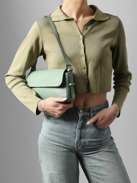 Sac Porté épaule Caviar Milano Vert caviar CA25111 vue secondaire 1