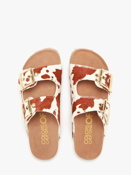 Sandales En Cuir Colors of california Marron accessoires HCBIO502 vue secondaire 3