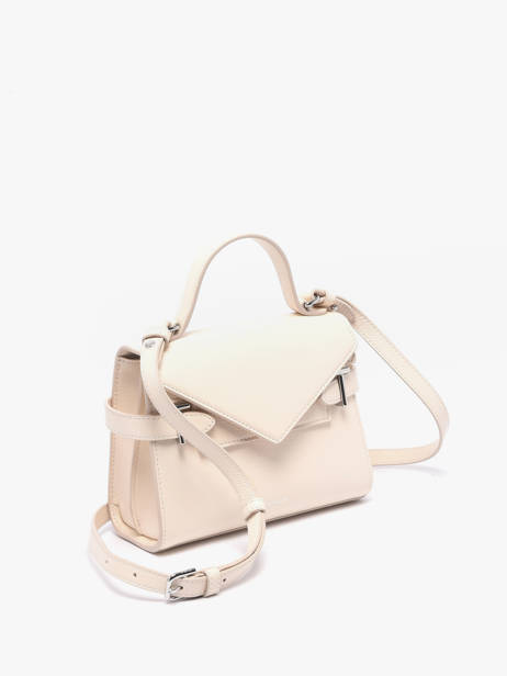 Small Grained Leather Emilie Crossbody Bag Le tanneur White emily TEMI1006 other view 2