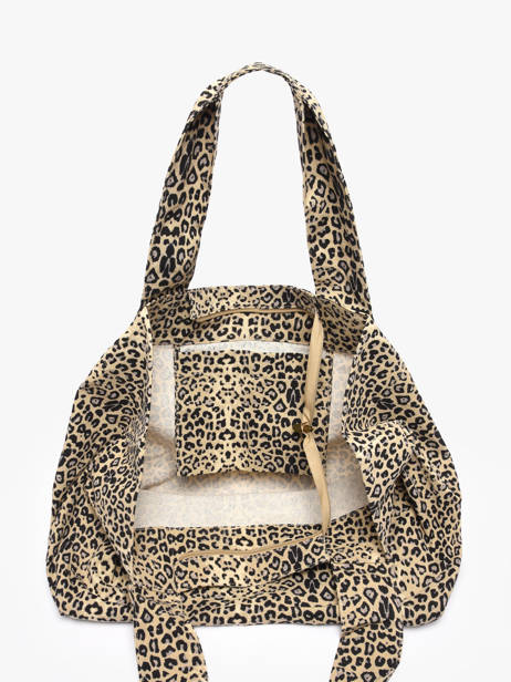 Shoulder Bag Leopard Cotton Miniprix Beige leopard L other view 2