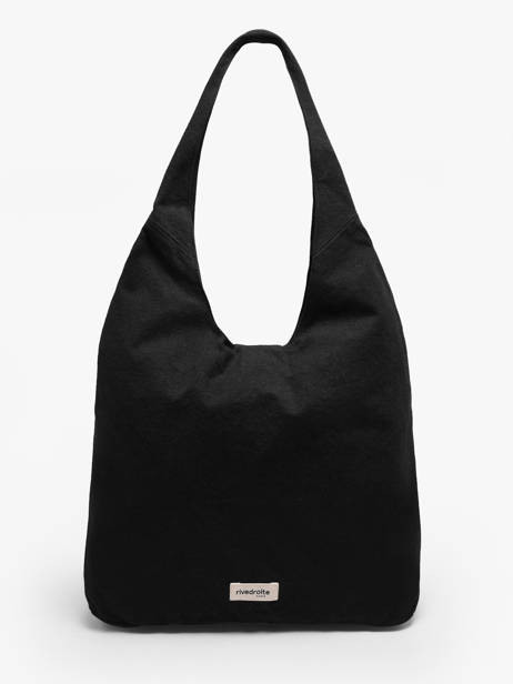Le Sac Hobo Richelieu Coton Recyclé Rivedroite Noir timeless RICHETIM